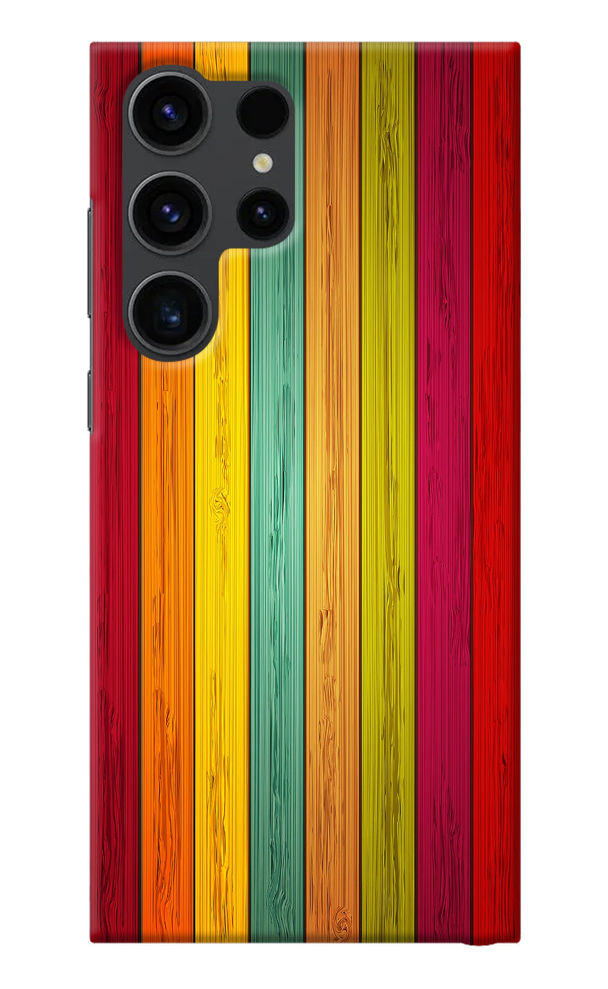 Multicolor Wooden Samsung S23 Ultra Back Cover