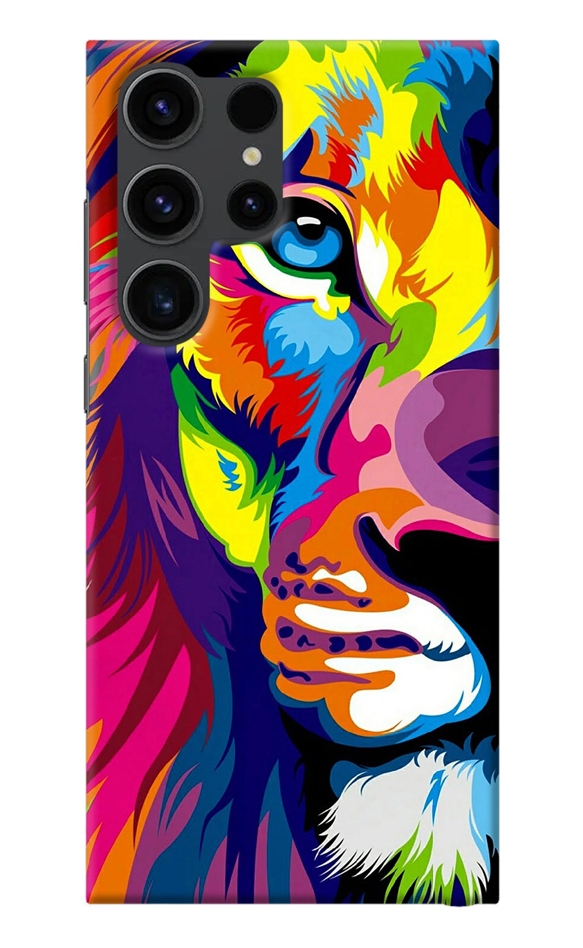 Lion Half Face Samsung S23 Ultra Back Cover