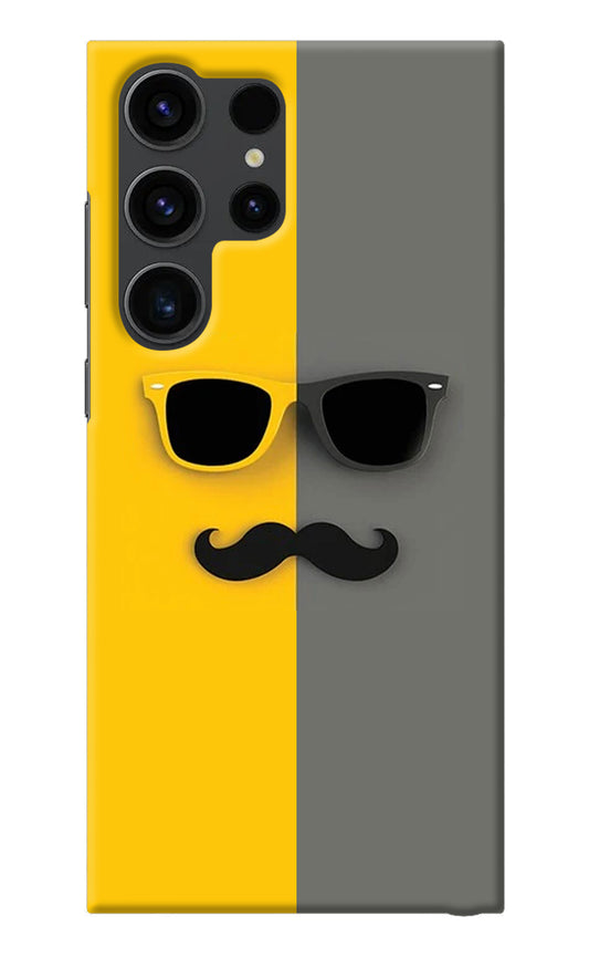 Sunglasses with Mustache Samsung S23 Ultra Back Cover