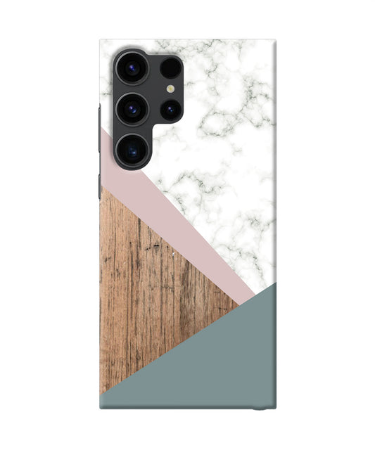 Marble wood Abstract Samsung S23 Ultra Back Cover