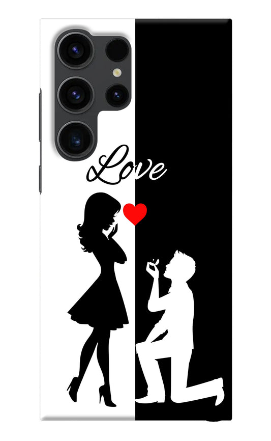 Love Propose Black And White Samsung S23 Ultra Back Cover