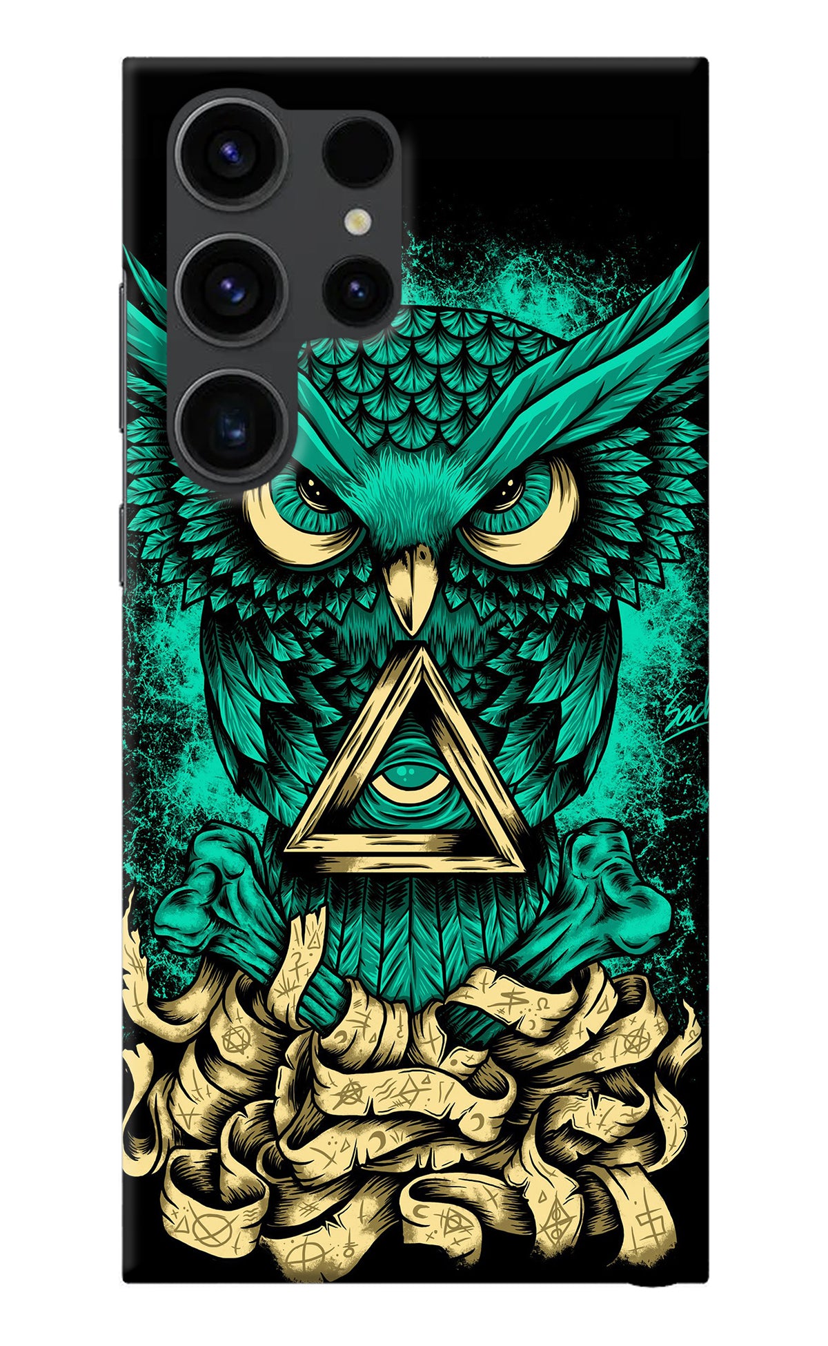 Green Owl Samsung S23 Ultra Back Cover