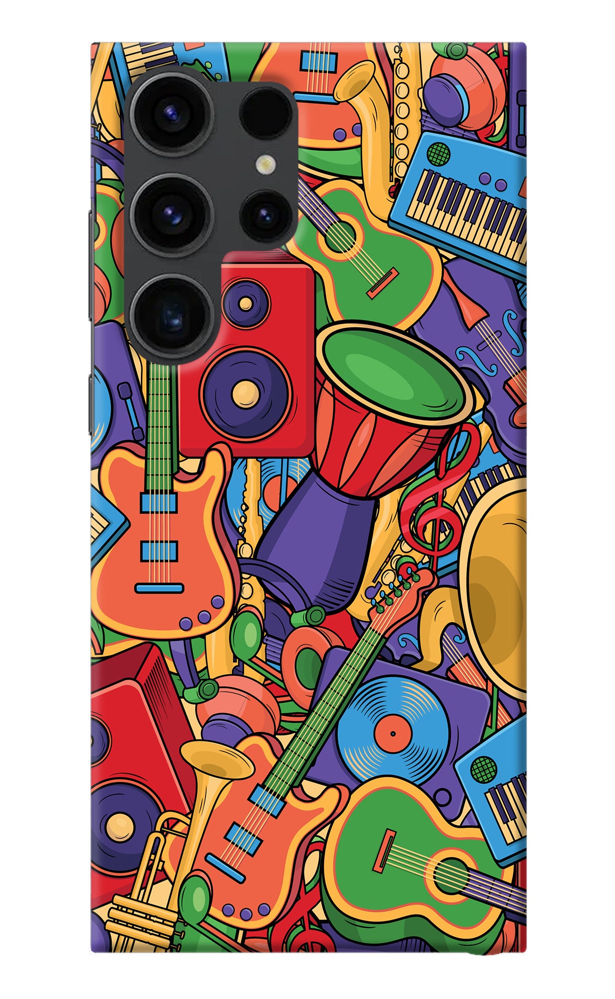 Music Instrument Doodle Samsung S23 Ultra Back Cover