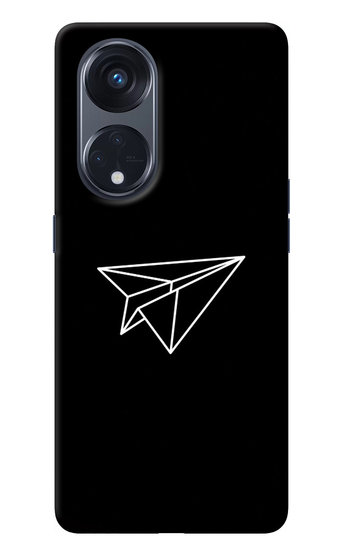 Paper Plane White Oppo Reno8 T 5G Back Cover