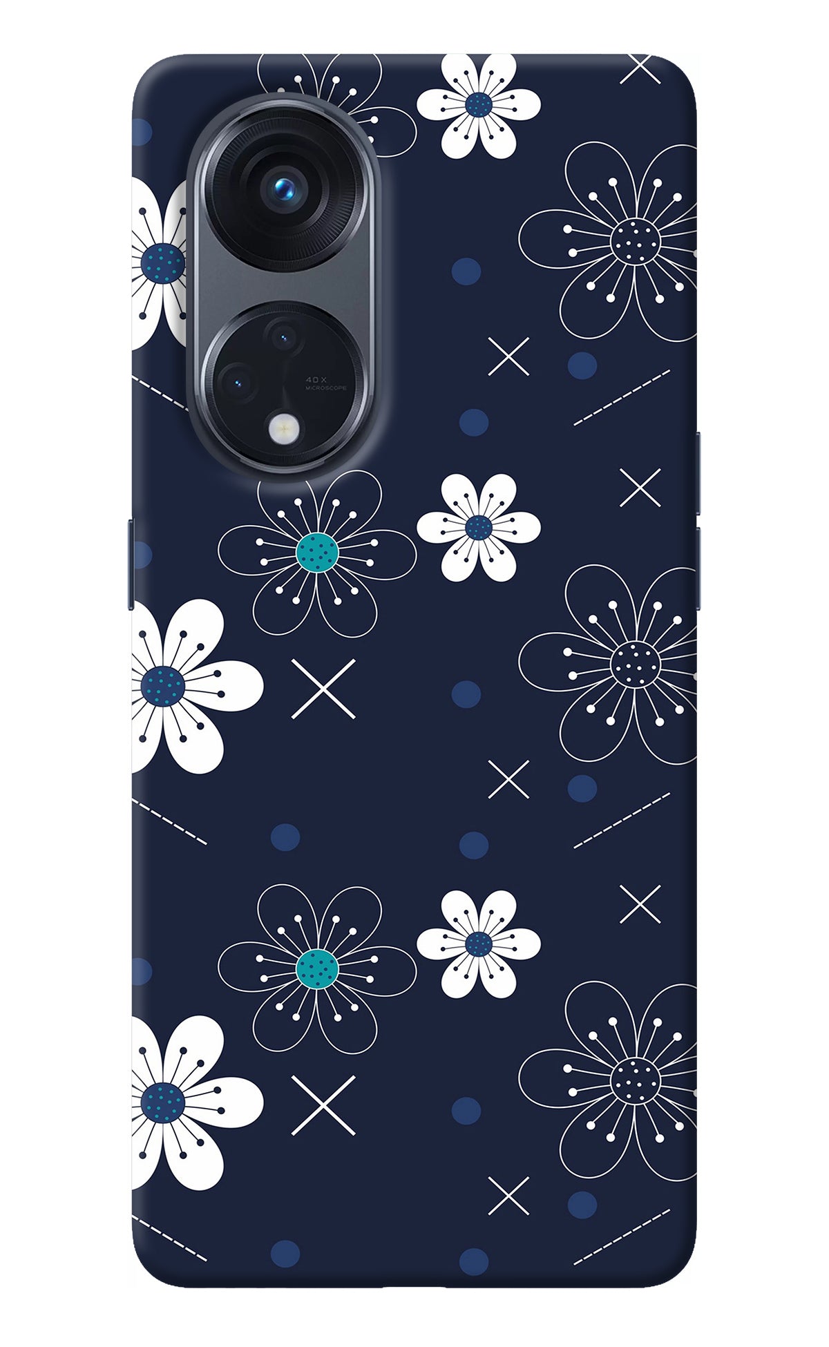 Flowers Oppo Reno8 T 5G Back Cover