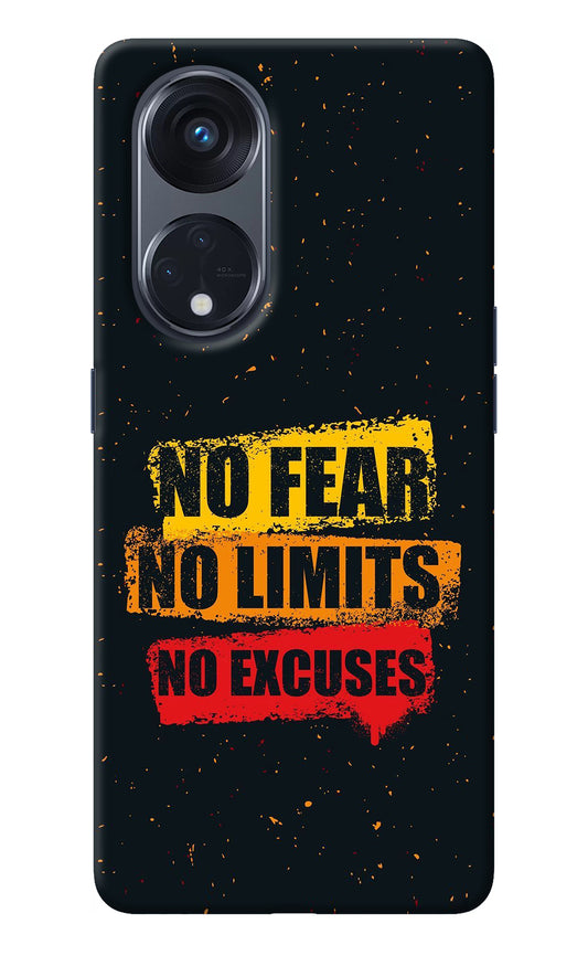 No Fear No Limits No Excuse Oppo Reno8 T 5G Back Cover