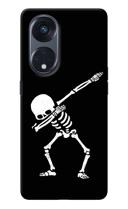 Dabbing Skeleton Art Oppo Reno8 T 5G Back Cover