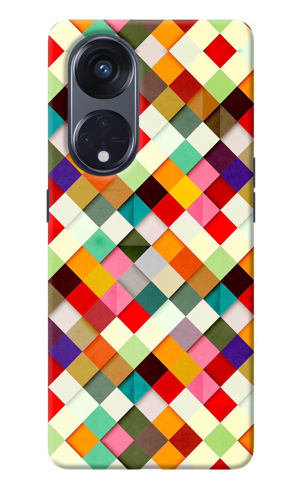 Geometric Abstract Colorful Oppo Reno8 T 5G Back Cover