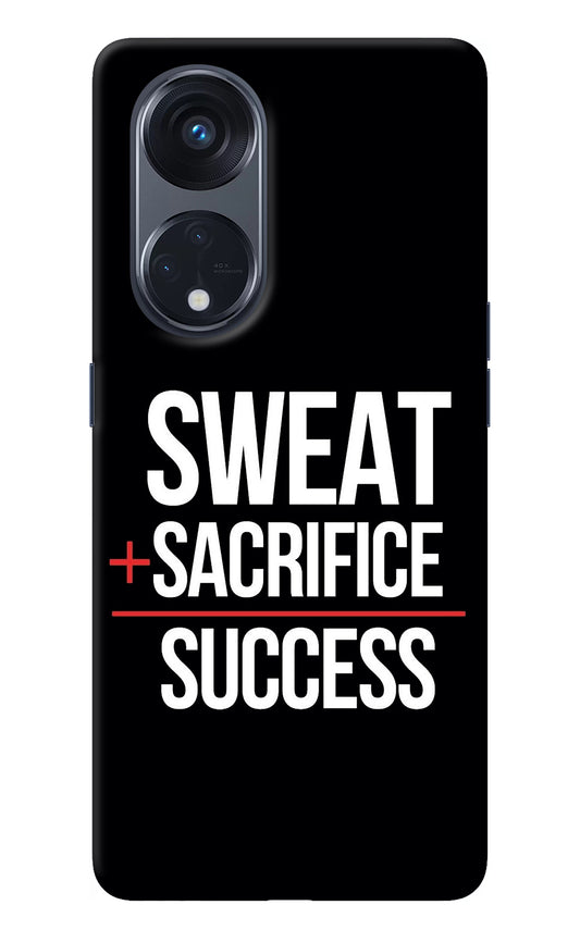 Sweat Sacrifice Success Oppo Reno8 T 5G Back Cover