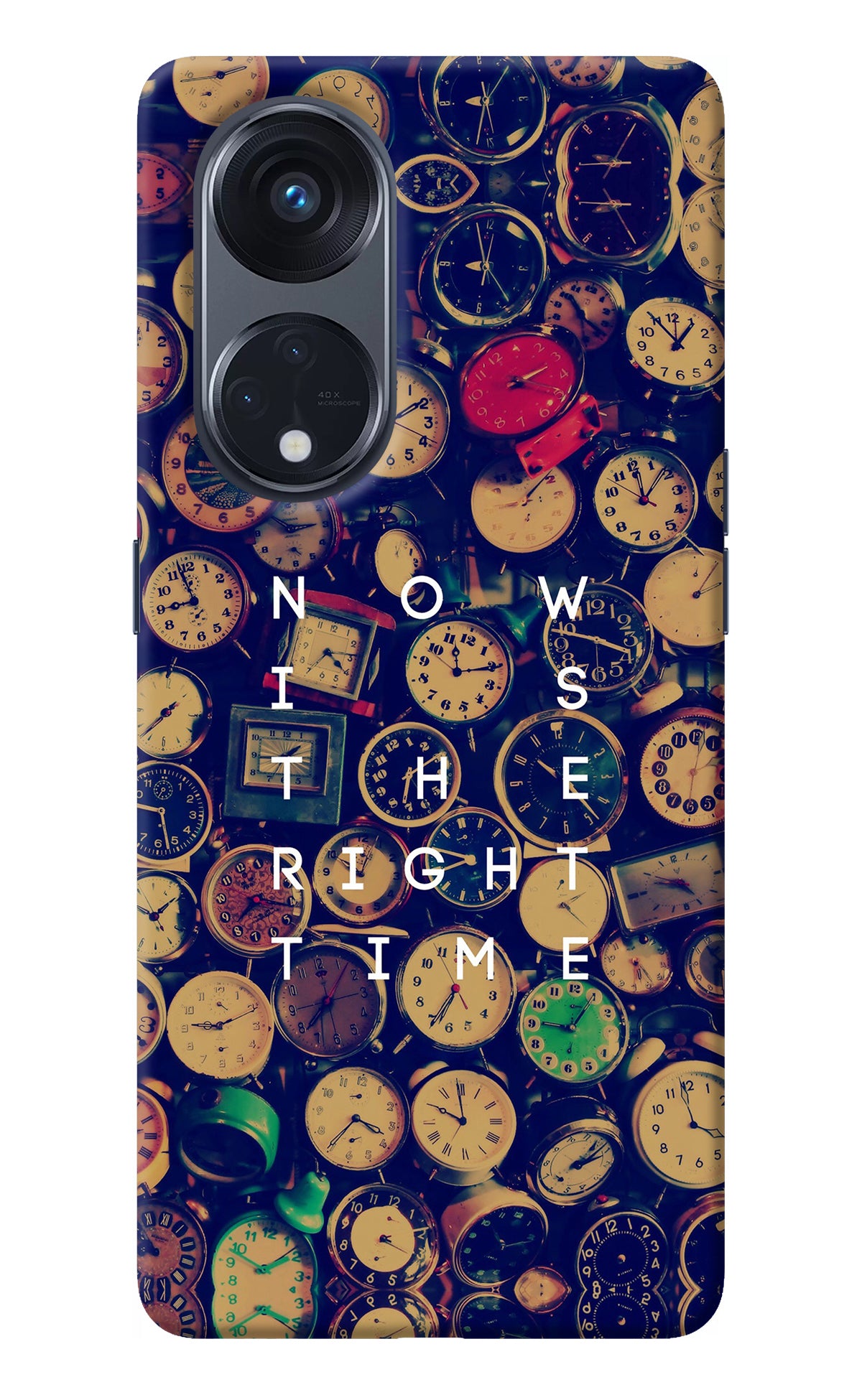 Now is the Right Time Quote Oppo Reno8 T 5G Back Cover