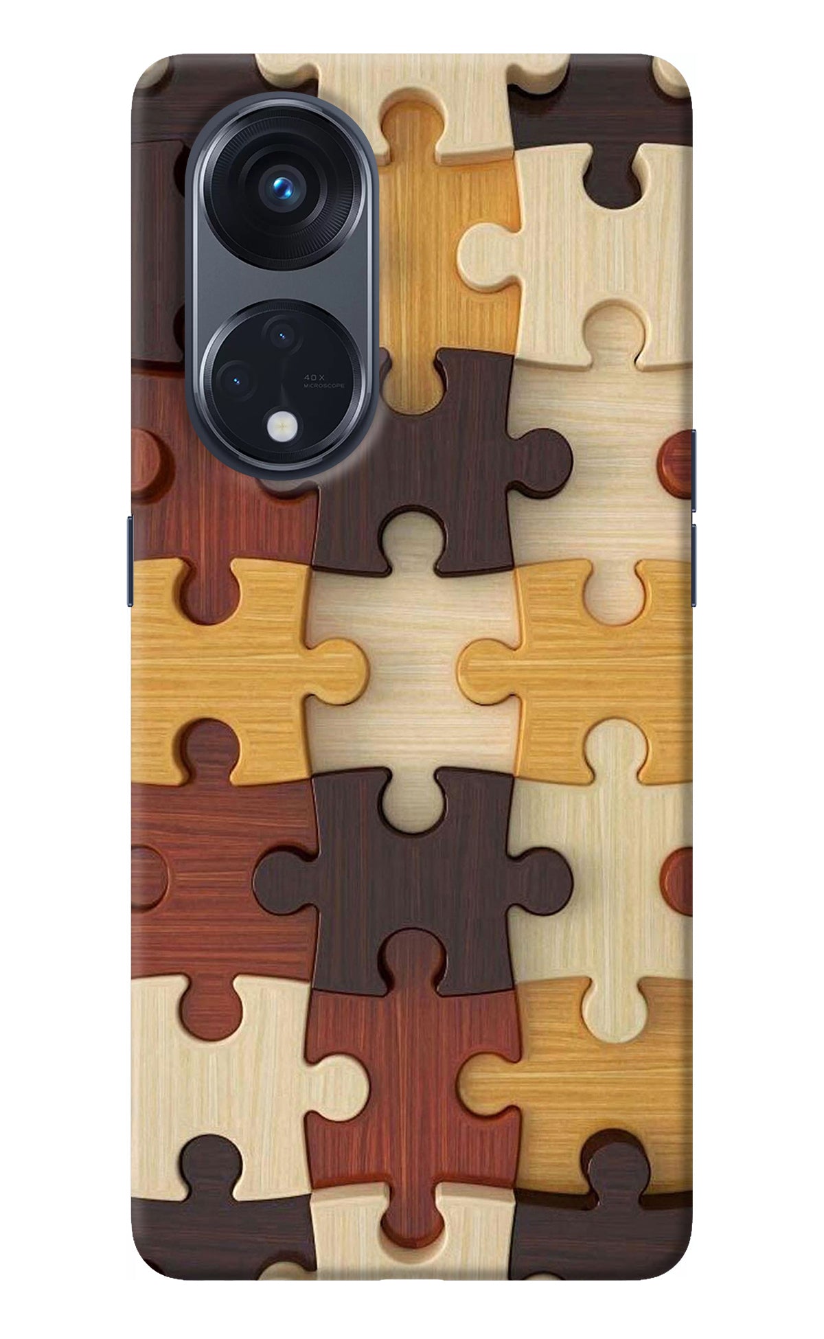 Wooden Puzzle Oppo Reno8 T 5G Back Cover