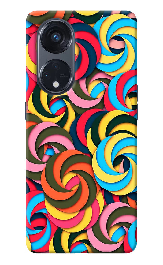 Spiral Pattern Oppo Reno8 T 5G Back Cover