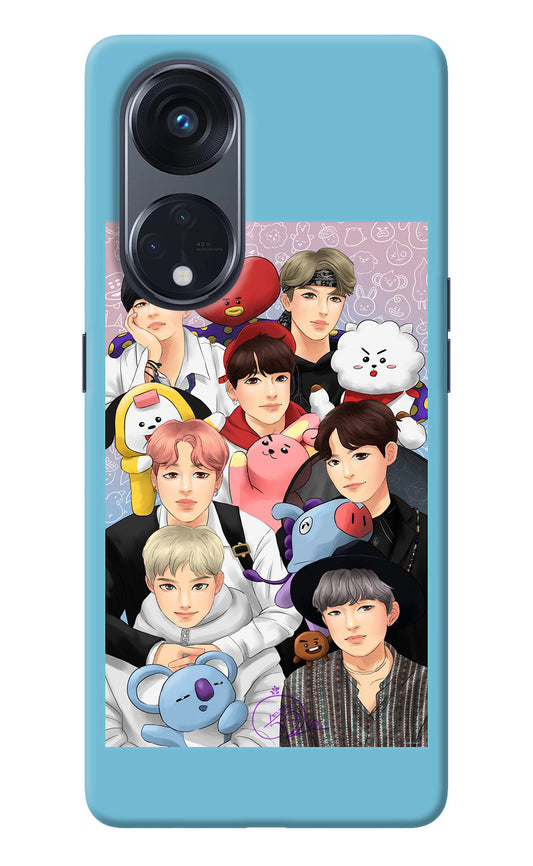 BTS with animals Oppo Reno8 T 5G Back Cover