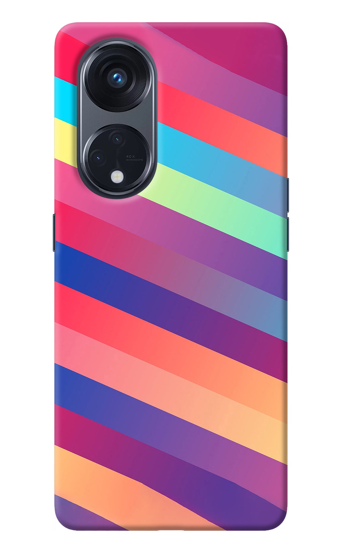 Stripes color Oppo Reno8 T 5G Back Cover