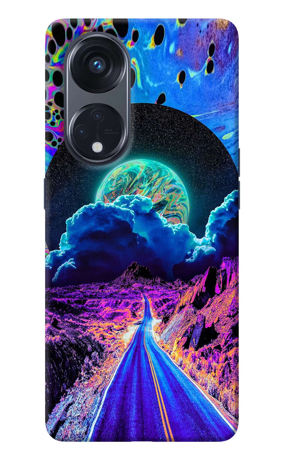 Psychedelic Painting Oppo Reno8 T 5G Back Cover