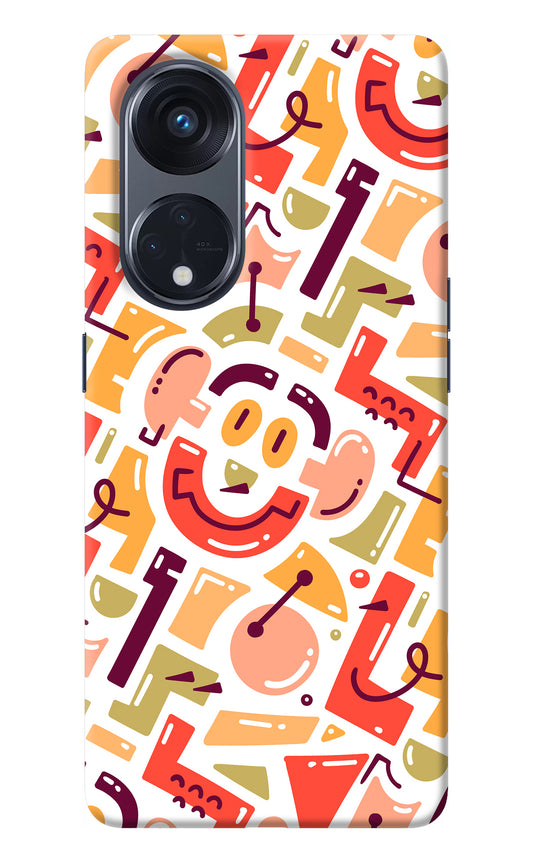 Doodle Pattern Oppo Reno8 T 5G Back Cover