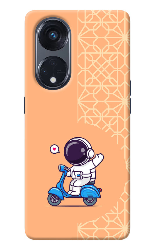 Cute Astronaut Riding Oppo Reno8 T 5G Back Cover