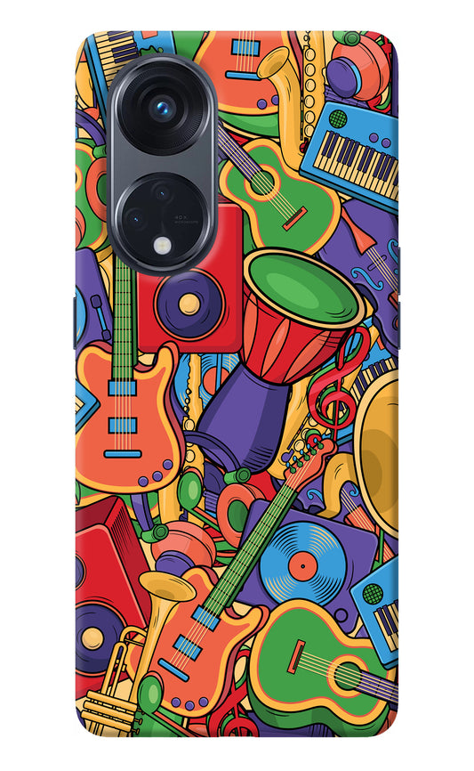 Music Instrument Doodle Oppo Reno8 T 5G Back Cover