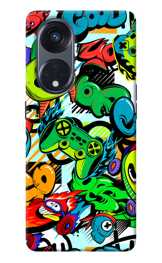 Game Doodle Oppo Reno8 T 5G Back Cover
