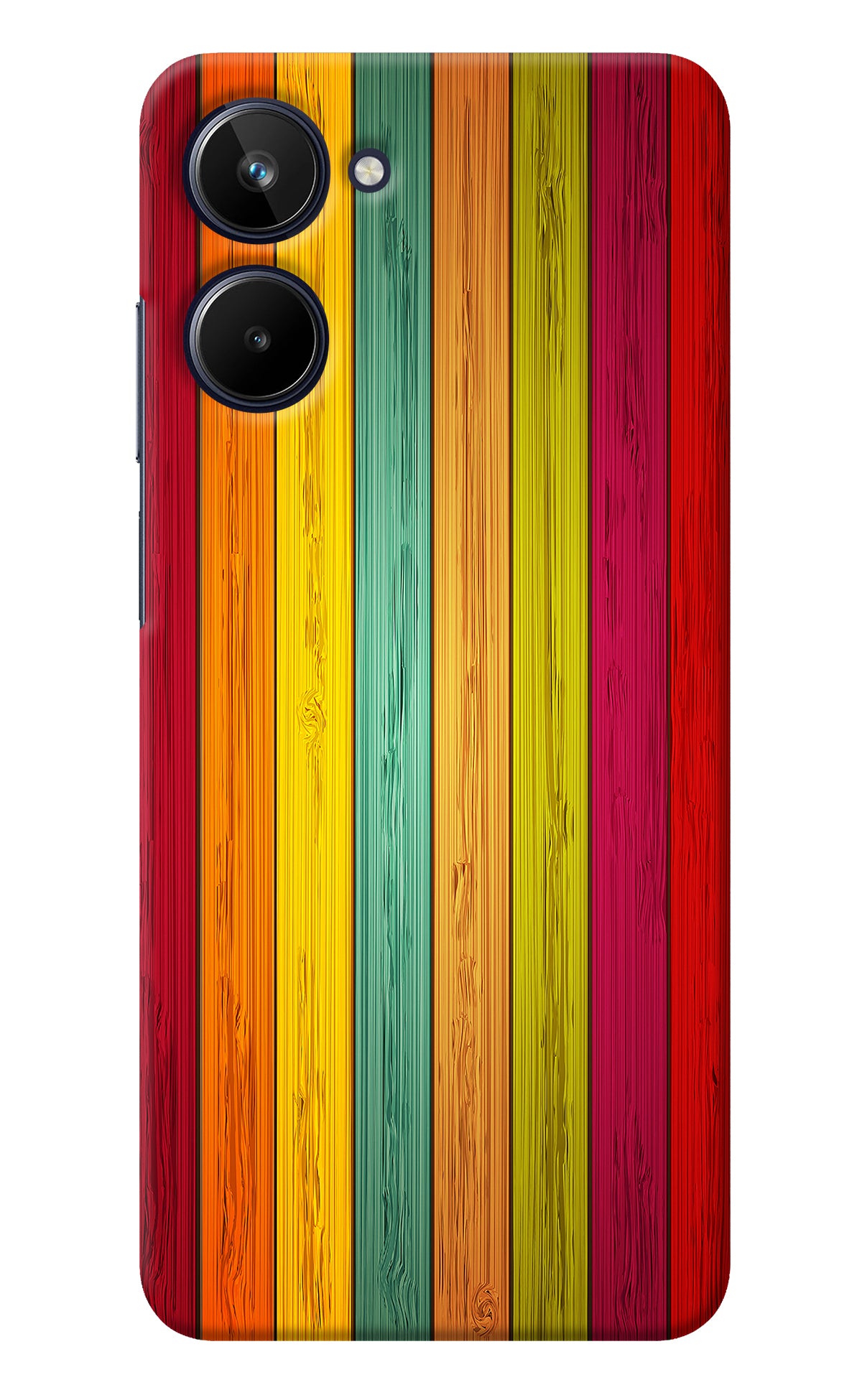 Multicolor Wooden Realme 10 Back Cover