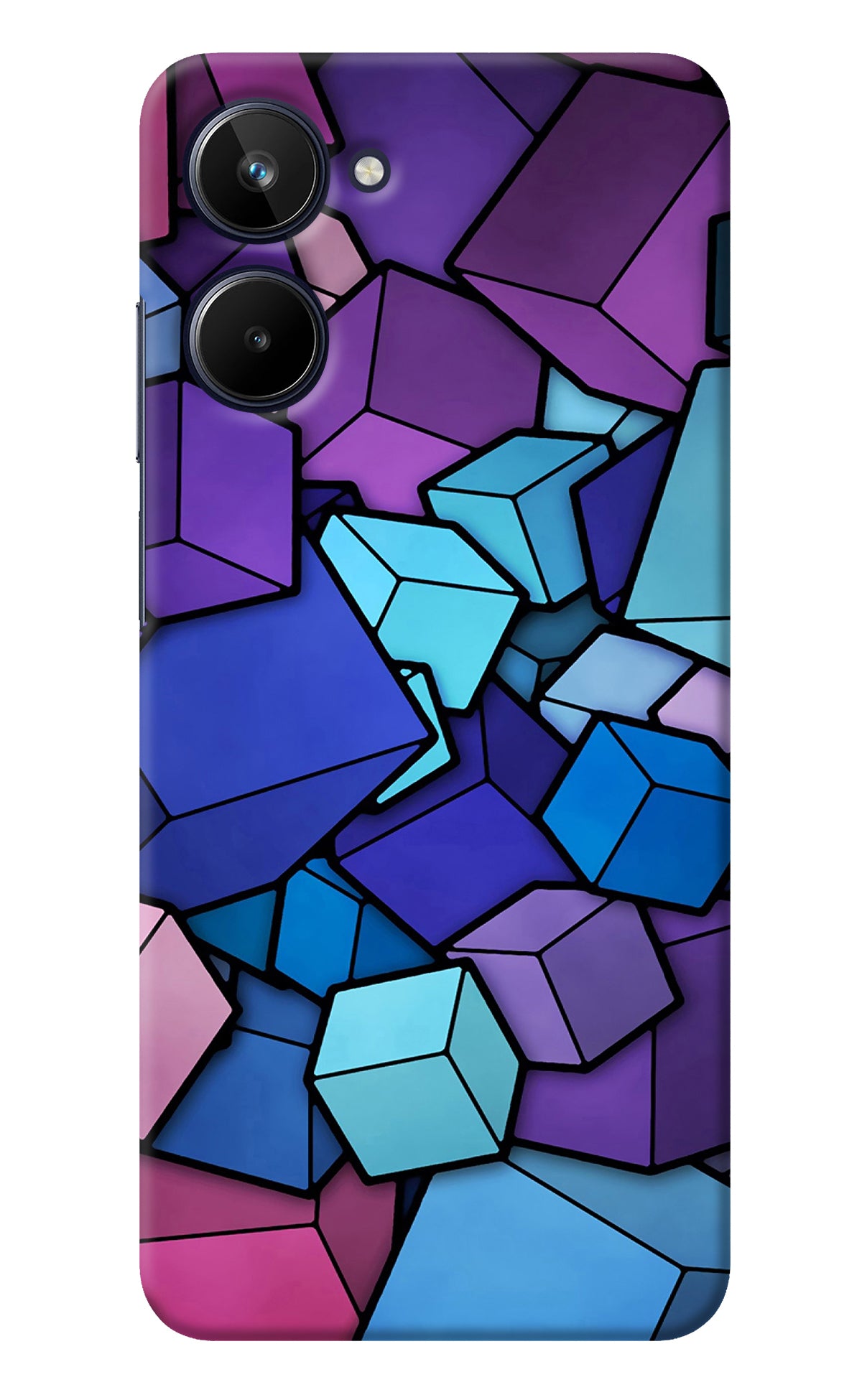 Cubic Abstract Realme 10 Back Cover