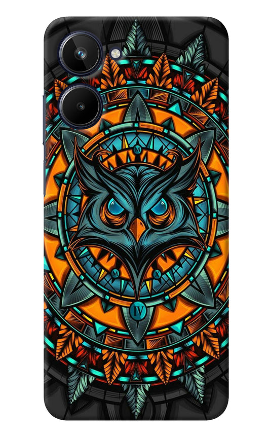 Angry Owl Art Realme 10 Back Cover