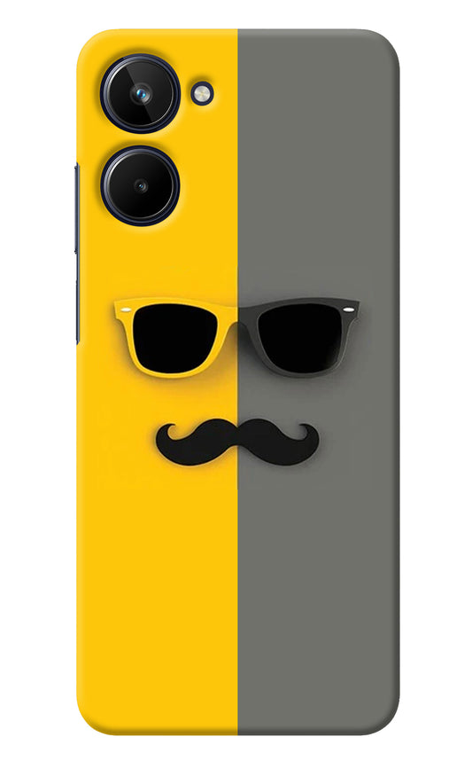 Sunglasses with Mustache Realme 10 Back Cover