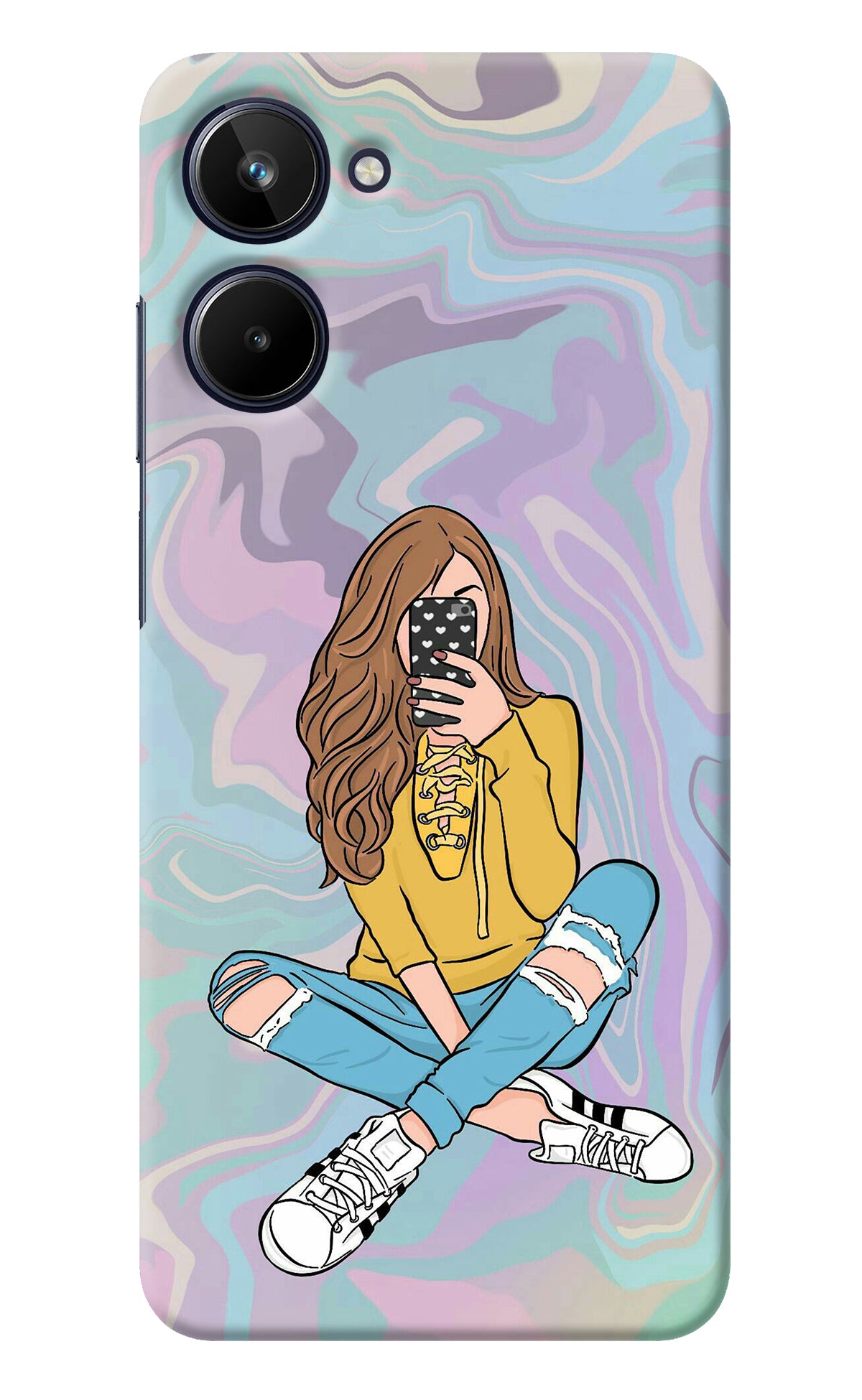 Selfie Girl Realme 10 Back Cover