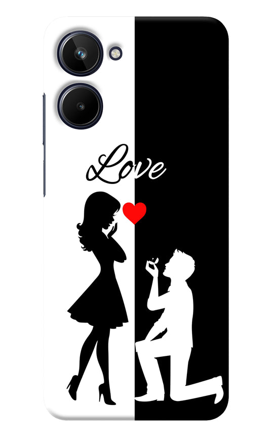 Love Propose Black And White Realme 10 Back Cover