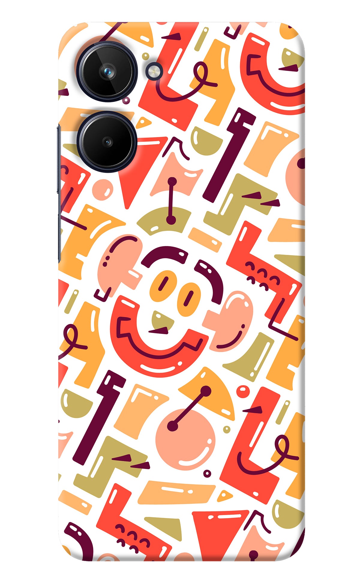 Doodle Pattern Realme 10 Back Cover