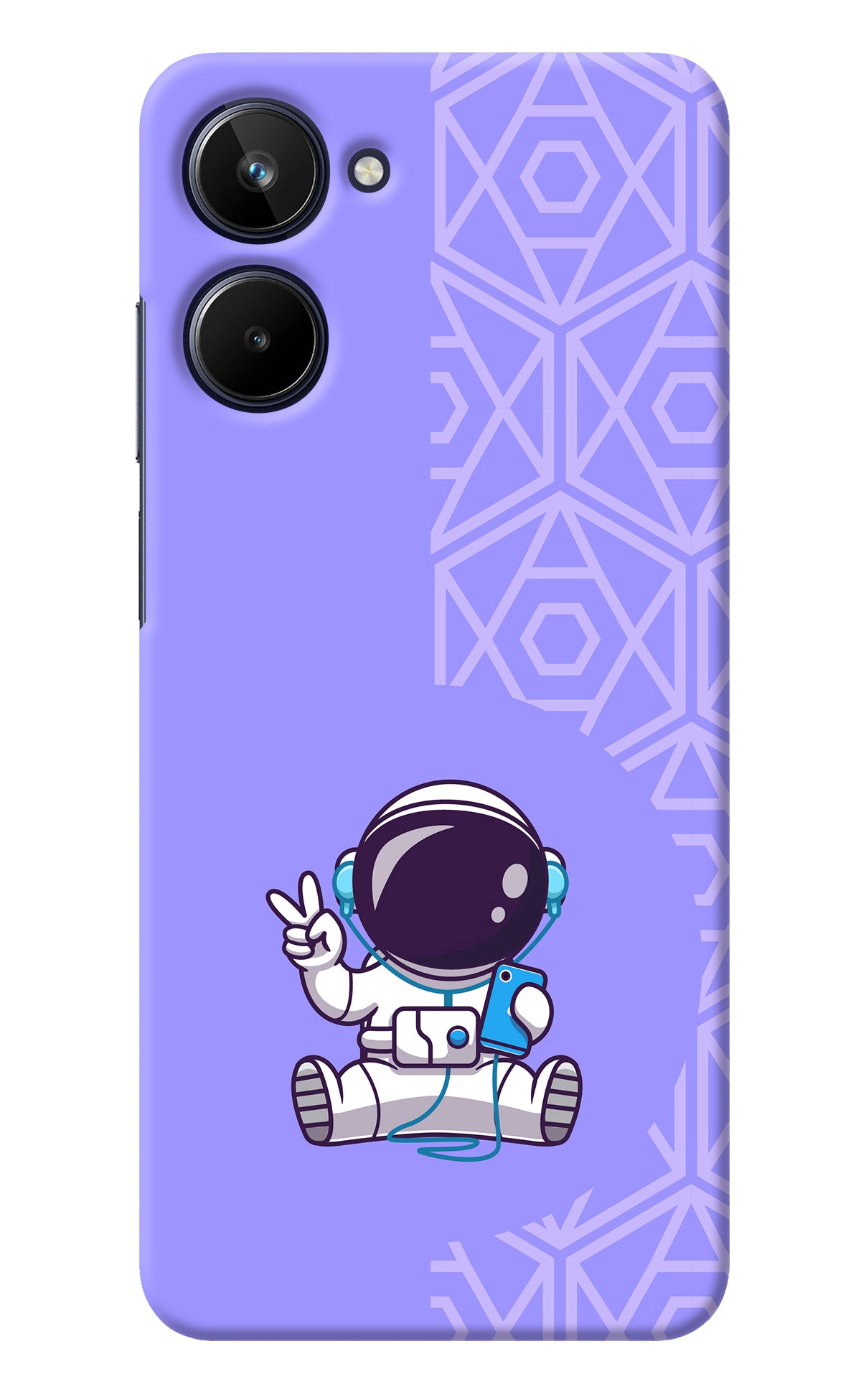 Cute Astronaut Chilling Realme 10 Back Cover