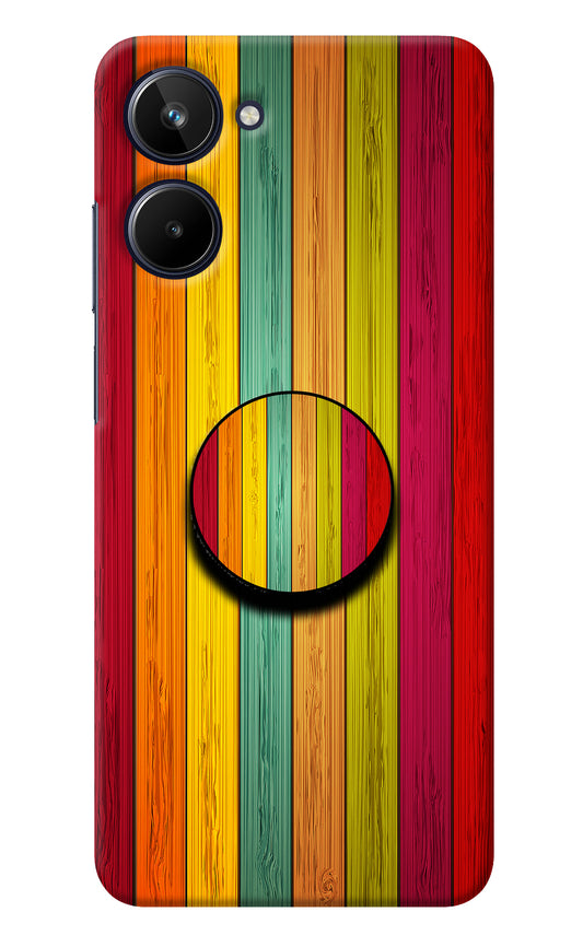Multicolor Wooden Realme 10 Pop Case