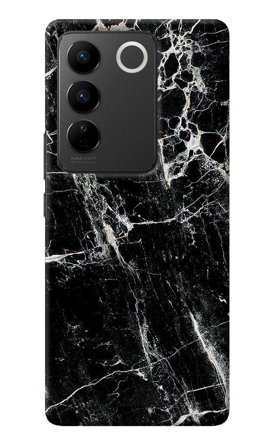 Black Marble Texture Vivo V27/V27 Pro Back Cover