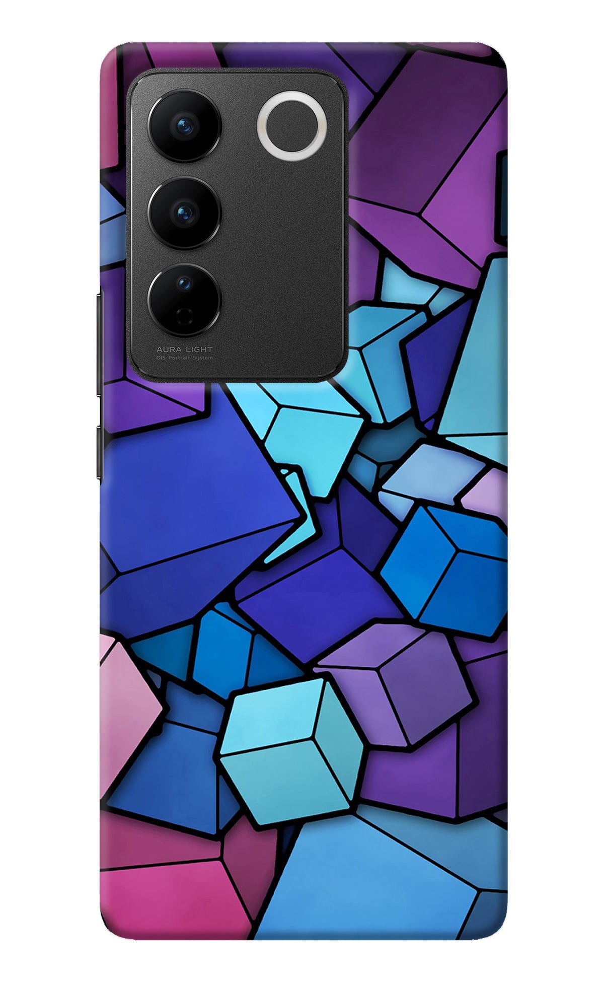 Cubic Abstract Vivo V27/V27 Pro Back Cover