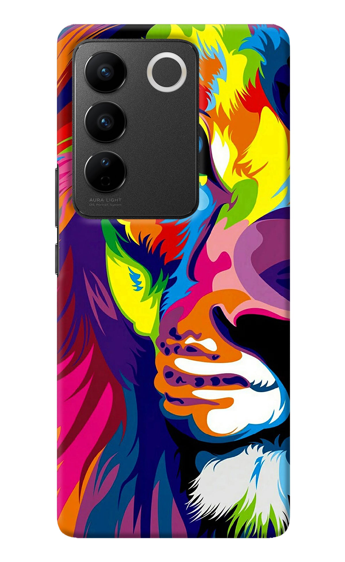 Lion Half Face Vivo V27/V27 Pro Back Cover