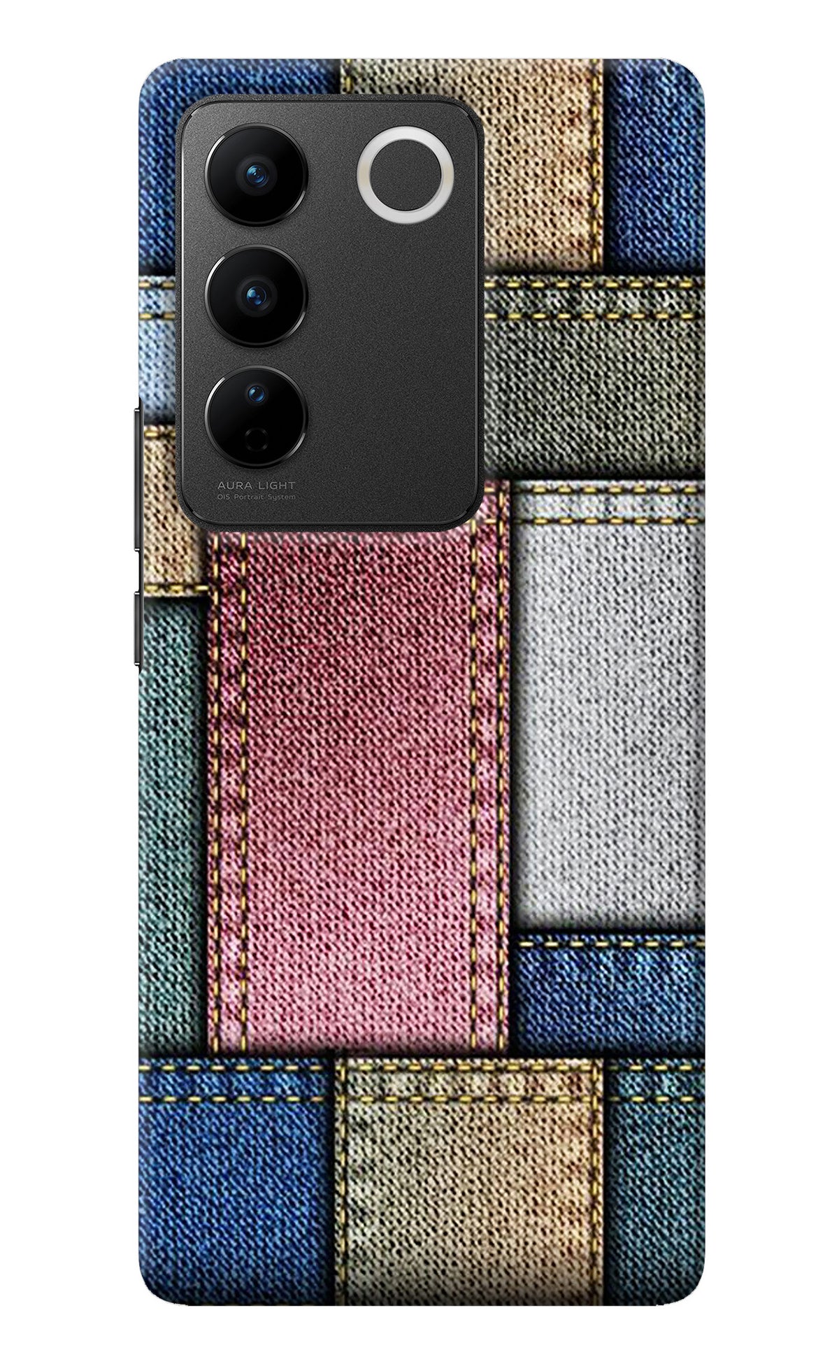 Multicolor Jeans Vivo V27/V27 Pro Back Cover