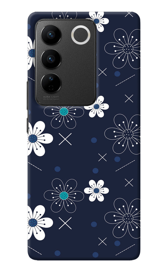 Flowers Vivo V27/V27 Pro Back Cover