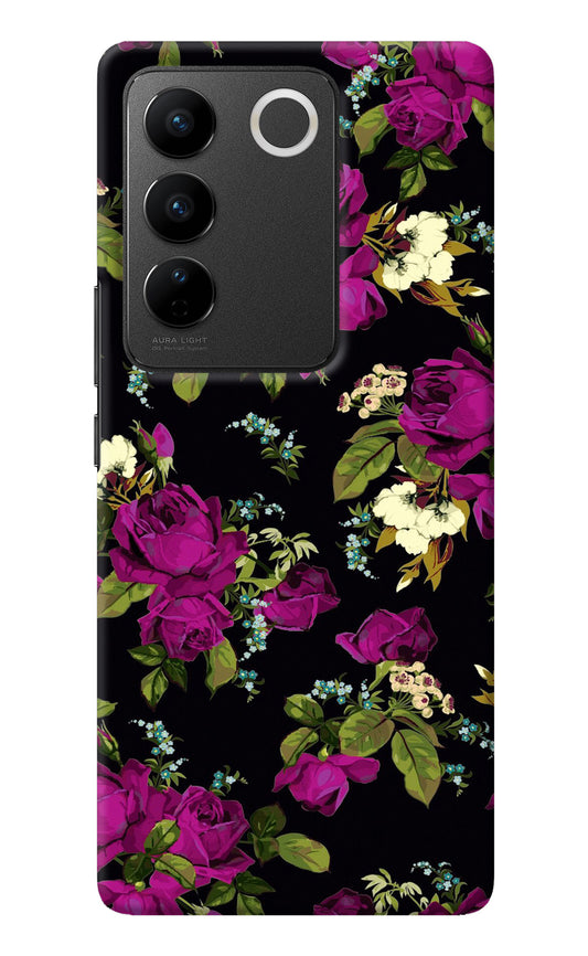 Flowers Vivo V27/V27 Pro Back Cover