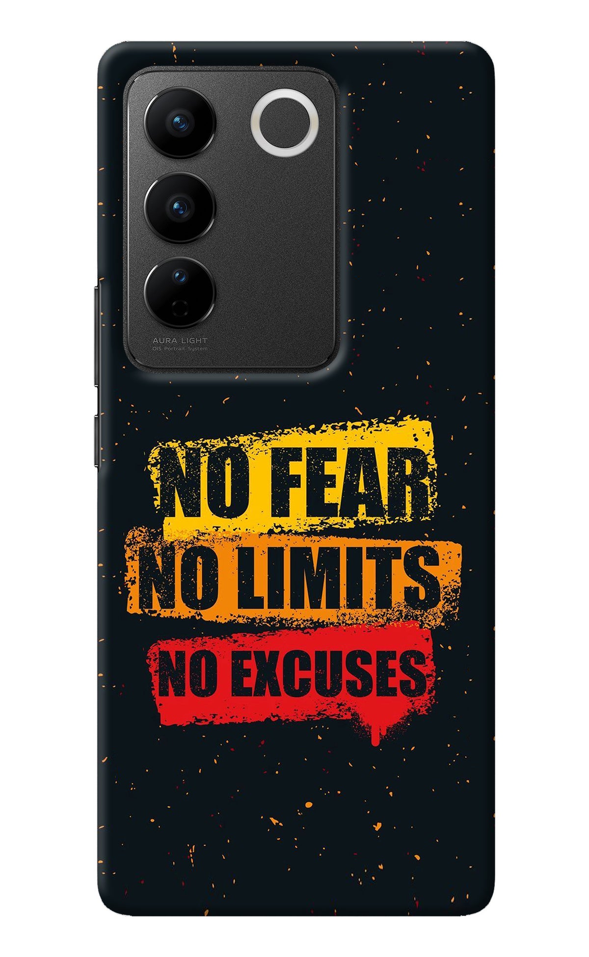 No Fear No Limits No Excuse Vivo V27/V27 Pro Back Cover