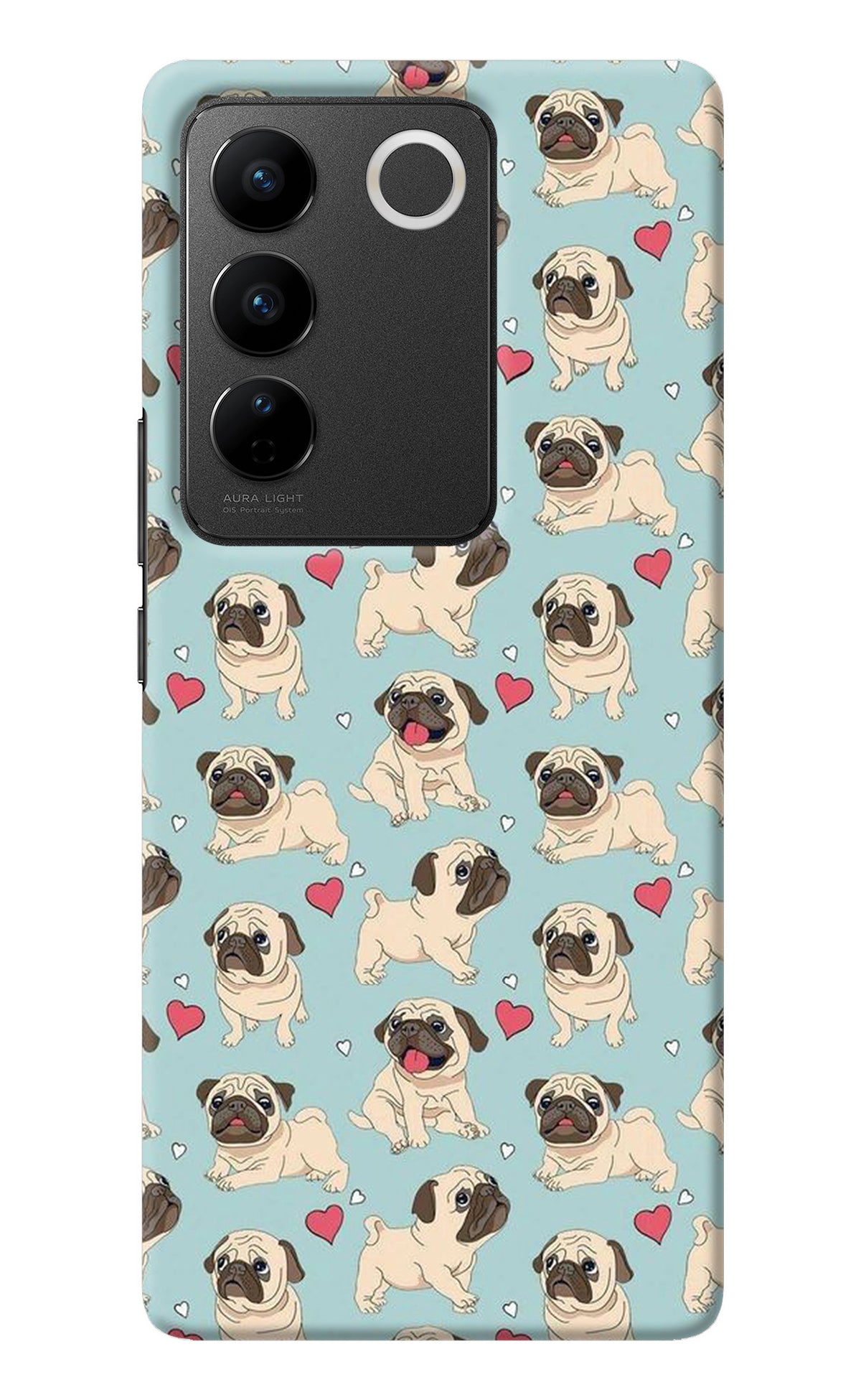 Pug Dog Vivo V27/V27 Pro Back Cover