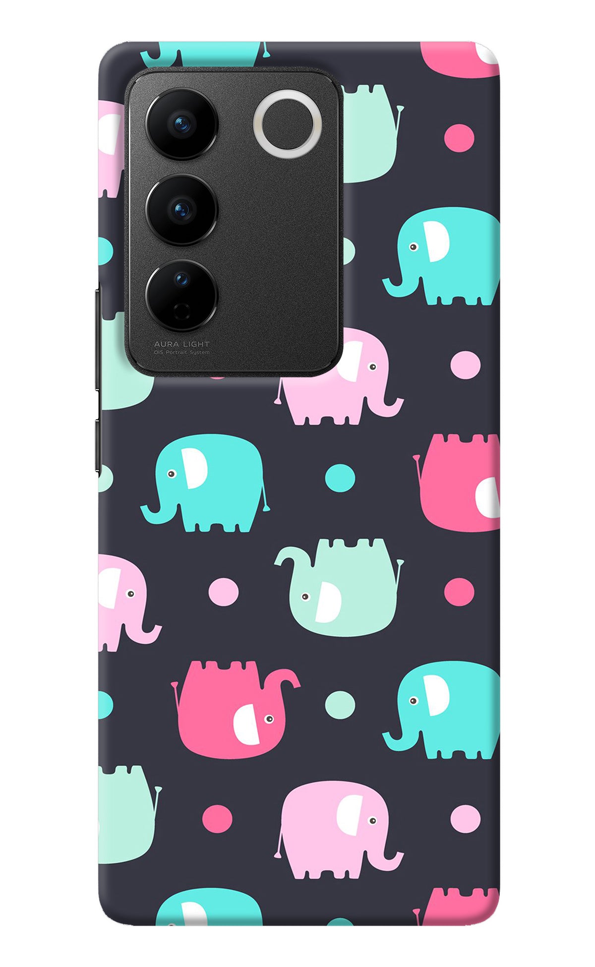 Elephants Vivo V27/V27 Pro Back Cover