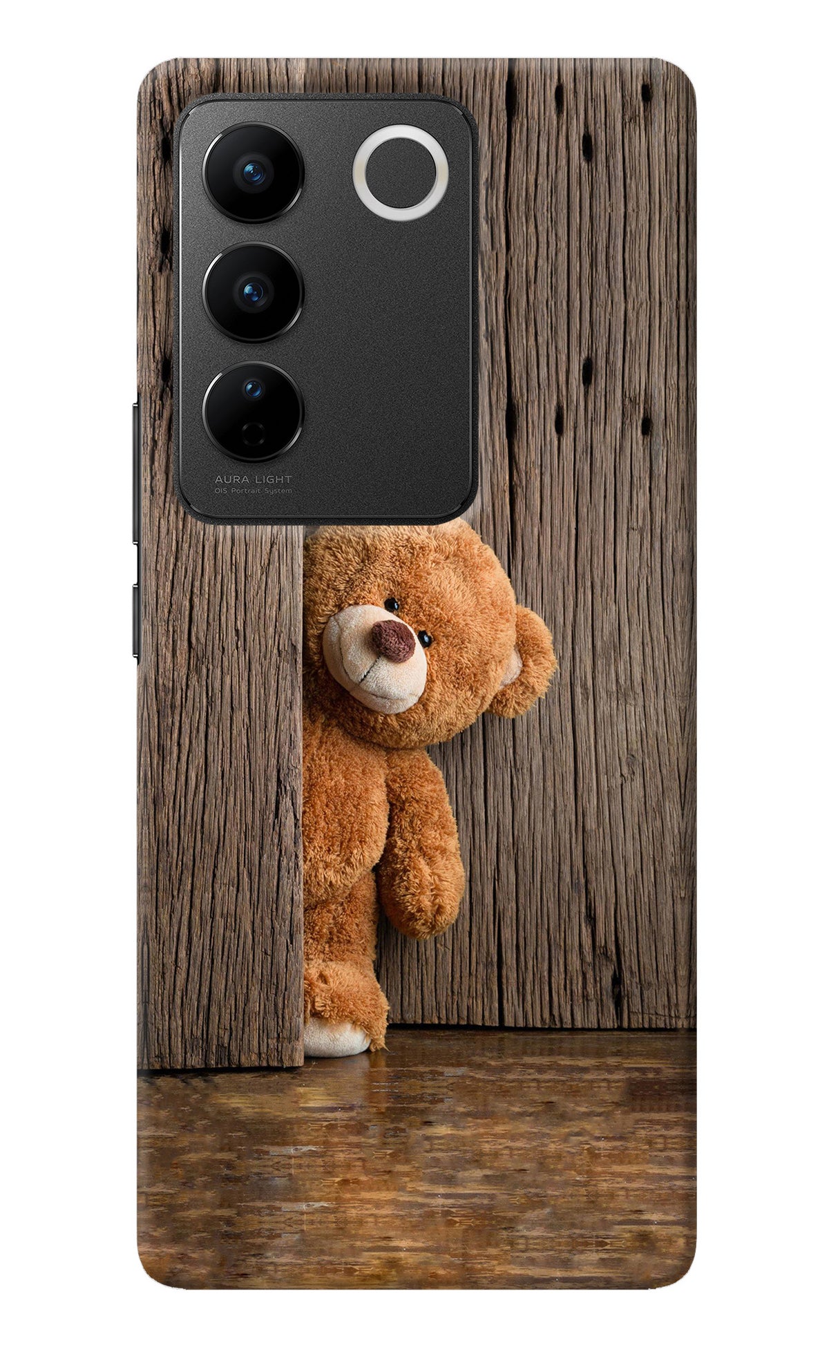 Teddy Wooden Vivo V27/V27 Pro Back Cover