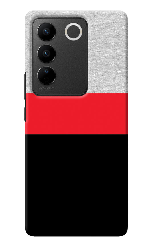 Tri Color Pattern Vivo V27/V27 Pro Back Cover