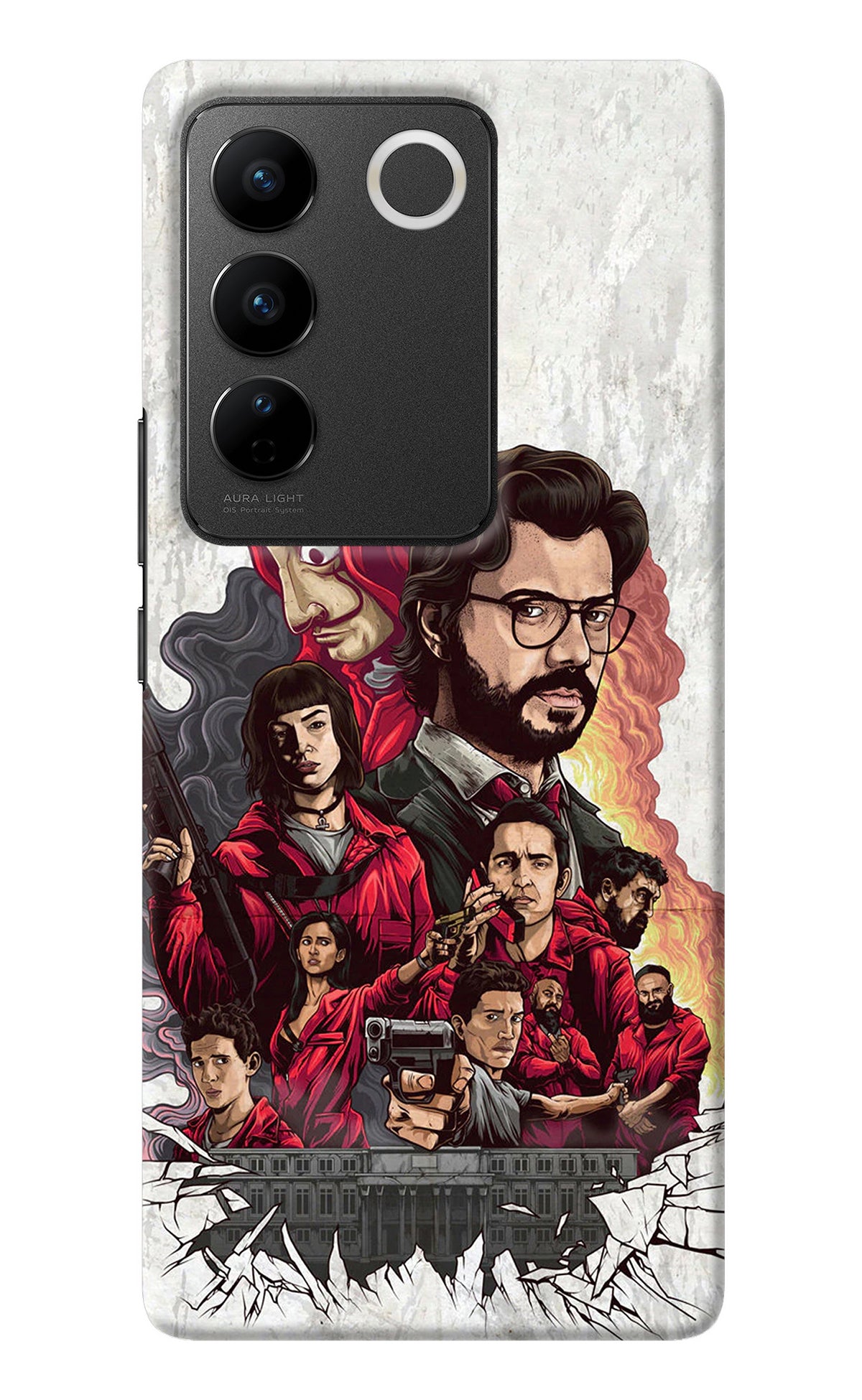 Money Heist Artwork Vivo V27/V27 Pro Back Cover