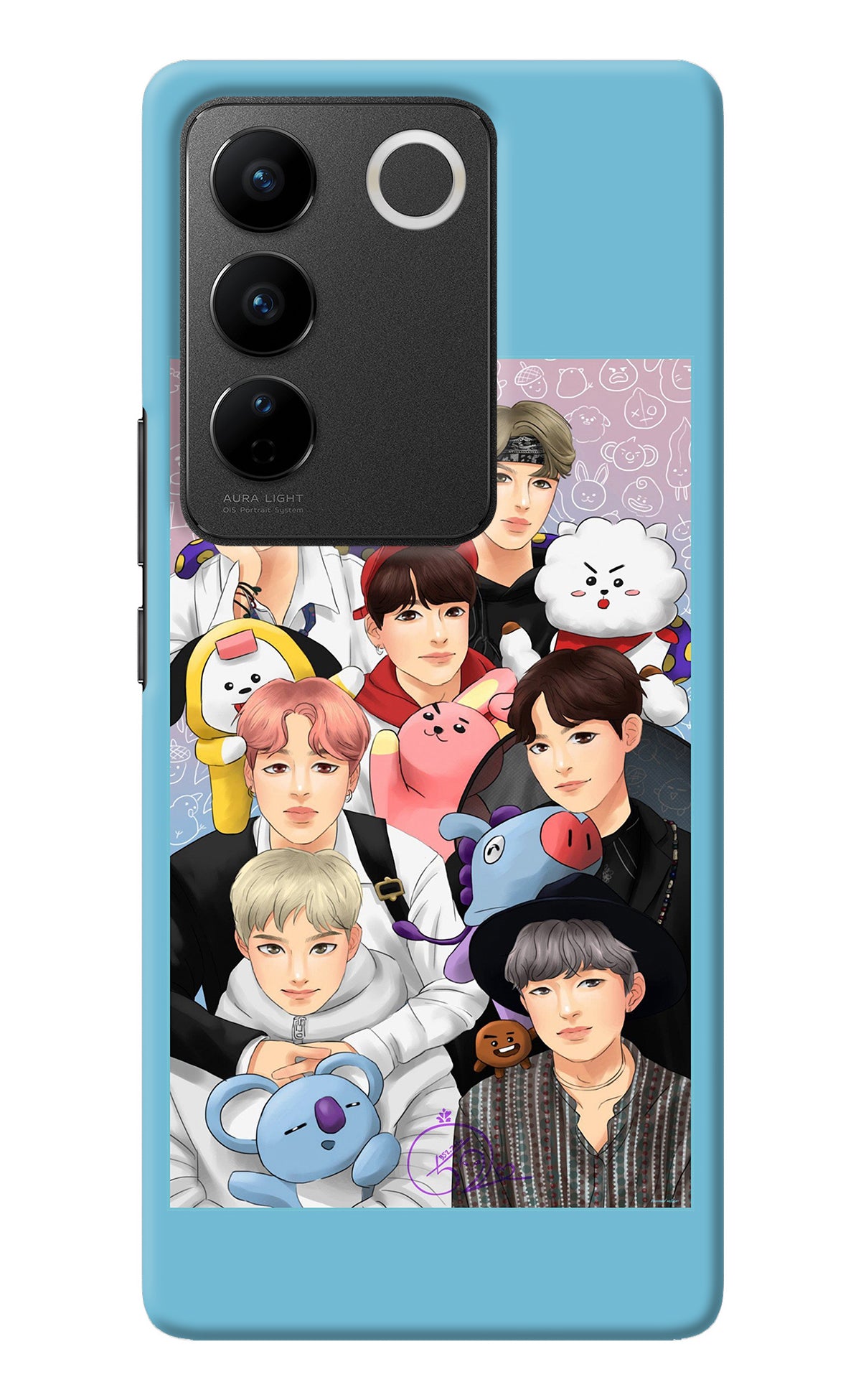 BTS with animals Vivo V27/V27 Pro Back Cover