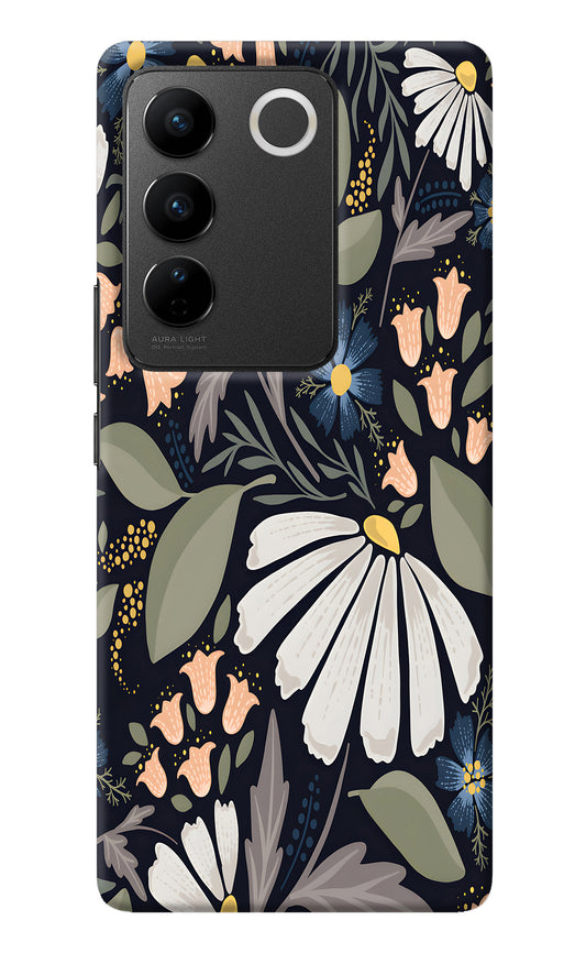 Flowers Art Vivo V27/V27 Pro Back Cover