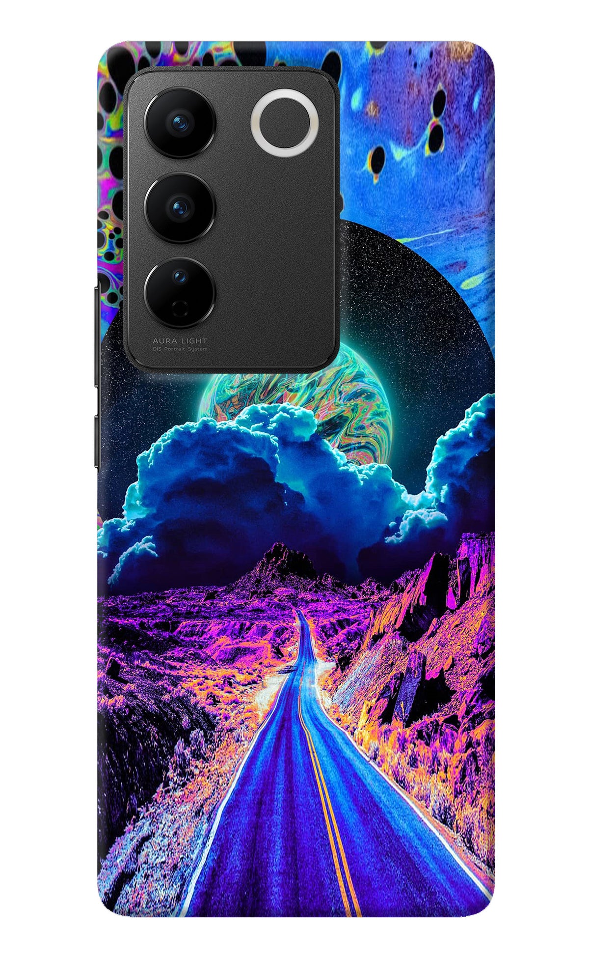 Psychedelic Painting Vivo V27/V27 Pro Back Cover