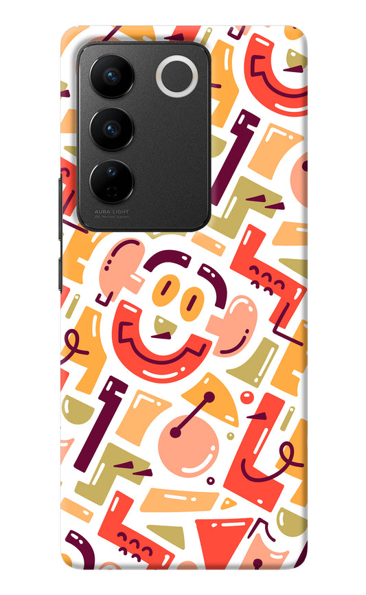 Doodle Pattern Vivo V27/V27 Pro Back Cover