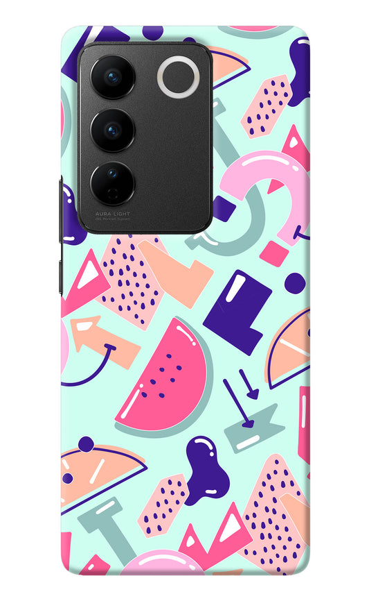 Doodle Pattern Vivo V27/V27 Pro Back Cover