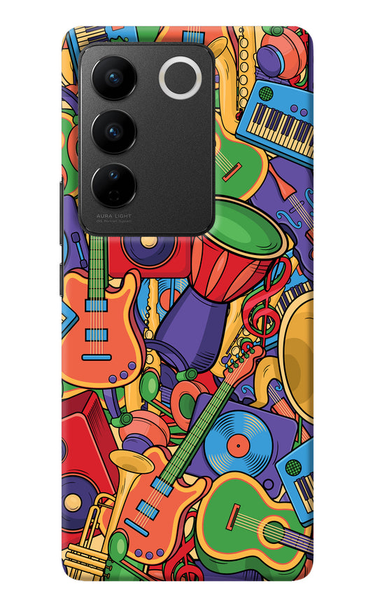 Music Instrument Doodle Vivo V27/V27 Pro Back Cover